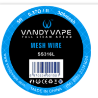 1.5 Meter Mesh 80-400 - SS316 - Wickeldraht von Vandy VapeLieferumfang:  1.5 Meter Mesh 150-400 - SS316 - Wickeldraht von Vandy VapeMaterial: SSL316Auswahl:  150 - 400 mesh300 0.37 ohm/ftVandy Vape 4681Vandy Vape Full Steam Ahead4,90 CHFsmoke-shop.ch4,90 CHF