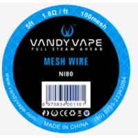 Mesh NI80 - Wickeldraht von Vandy Vape (1.5 Meter) 100meshLieferumfang:  1.5 Meter Mesh Ni80Material: Ni80 1.8 Ohm / ft 100 mesh / 5 ft , 1.5 MeterVandy VapeNi80 MESH WIRE 100mesh 1,5 m 1,8 Ohm / 30cm 4679Vandy Vape Full Steam Ahead4,90 CHFsmoke-shop.ch4,90 CHF