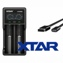 Xtar VC2SL - USB Ladegerät für Li-Ion Akkus inkl. USB-C Kabel