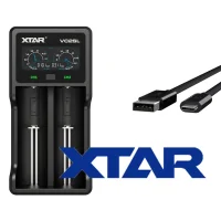 Xtar VC2SL - Ladegerät für Li-Ion und NIMH Akkus inkl. USB-C Kabel