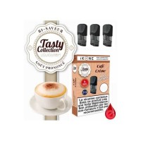 3x Nachfüll Pods Café Creme Tasty für IKONE Podsystem 12mgLieferumfang: 3x Nachfüll Café Creame für IKONE PodsystemGeschmack: PODS IKONE Café Crème von Liquidarom für die E-Zigarette Ikone: cremig und lecker. Liquid'Arom hat seine besten Geschmacksrichtungen für die Ikone e-Zigarette entwickelt und der Café Crème aus der Tasty Collection ist eine davon! Ein guter Kaffee zum Aufwachen, begleitet von einem Hauch Sahne, um dieses leicht gierige und süße Rezept zu versüßen. Die von Liquid'Arom angebotenen vorgefüllten PODS haben ein Fassungsvermögen von 1,5 ml und sind in 6 mg und 12 mg erhältlich. Hergestellt von Liquidarom und verkauft in Packungen mit 3 x 1.5 ml. Pods für IKONE Pod System Nikotinstärke 12mg12585Liquidarom High Quality French Vapors1,80 CHFsmoke-shop.ch1,80 CHF