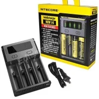 Nitecore Sysmax New i4 - Intilligentes Ladegerät für Li-Ion AkkusLieferumfang: 1 x Nitecore Sysmax New i4 - Intilligentes Ladegerät für Li-Ion AkkusBestens ausgestattet, schneller und flexibler, der NEW i4 ist das Nachfolgemodell des beliebten i4EU. Neben vielen Ergänzungen und Features wurde auch das Design optisch und funktional neu gestaltet.Nitecore Sysmax NEW i4 - Universalladegerät für Rundzellen, Li-Ion, LiFePo, Ni-MH, Ni-CD AkkusDieses Ladegerät lädt Li-Ion, IMR, LiFePo4, NiMH und NiCd Akkus auf. Manuelle Ladestromeinstellung (nicht bei allen Akkugrößen). Die LEDs zeigen den Ladezustand des jeweiligen Akkus an. Nach dem Ladevorgang schaltet der Intellicharger NEW i4 automatisch ab. Sie können auch unterschiedliche Zellen gleichzeitig laden.Wichtige Produktmerkmale zum Nitecore NEW i4:Zweimal so schnell wie das i4EU LadegerätAktive Stromverteilung (ACD Technologie)Kompatibel mit 1,2V, 3,7V, 4,2V und 4,35V AkkusOptimiertes Ladeprogramm für IMR-AkkusAutomatische Erkennung von nicht wieder aufladbaren BatterienAutomatische Ladestromauswahl basierend auf der AkkukapazitätAbschlussschwelle für Akkuspannungen und Ladestrom kann unabhängig für jeden einzelnen Ladeschacht eingestellt werdenKann vier Akkus gleichzeitig ladenDrei unterschiedliche Lademethoden (Constant Charge Current (CC), Constant Charge Voltage (CV) und Trickle Charge)Vier Ladeschächte - unabhängig voneinander nutzbarJeder Ladeschacht lädt und überwacht individuell und eigenständigAutomatische Erkennung des Ladezustands des Akkus und Anzeige des laufenden LadevorgangsAutomatischer Ladestop nach Abschluss des LadevorgangsVerpolungsschutz und Kurzschluss-PräventionReaktivierung von tiefentladenen AkkusMikroprozessor-gesteuerter Ladeprozess der die Akkus vor Überladung schützt und überwachtAutomatische zeitabhängige LadeabschaltungTemperaturüberwachung zur Verhinderung von ÜberhitzungsschädenGehäuse aus hitzebeständigem Kunststoff (feuerhemmend)LED-Anzeige mit StatusmeldungNeues DesignOptimale HitzeableitungZertifiziert durch RoHS, CE, FCC und CECWeltweit versichert durch Ping An Insurance (Group) Company of China, Ltd.Folgende Li-Ion IMR und LiFePo4 Akkutypen können geladen werden:Li-Ion, LiFePo4 IFR:10340, 10350, 10440, 10500, 12340, 12500, 12650, 13450, 13500, 13650, 14350, 14430, 14500, 14650,16500, 16340(RCR123), 16650, 17350, 17500, 17650, 17670, 18350, 18490, 18500,18650, 18700, 20700,21700, 22500, 22650, 25500, 26500, 26650Ni-MH/Ni-CD: AA, AAA, A, SC, CLieferumfang: 1x NiteCore Intellicharge i4, 1x Netzkabel (abgebildete Akkus nicht im Lieferumfang)12633Nitecore20,90 CHFsmoke-shop.ch20,90 CHF