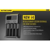 Nitecore Sysmax New i4 - Intilligentes Ladegerät für Li-Ion AkkusLieferumfang: 1 x Nitecore Sysmax New i4 - Intilligentes Ladegerät für Li-Ion AkkusBestens ausgestattet, schneller und flexibler, der NEW i4&nbsp;ist das Nachfolgemodell des beliebten&nbsp;i4EU. Neben vielen Ergänzungen und Features wurde auch das&nbsp;Design optisch und funktional neu gestaltet.Nitecore Sysmax NEW i4&nbsp;- Universalladegerät für Rundzellen, Li-Ion, LiFePo, Ni-MH, Ni-CD AkkusDieses Ladegerät lädt Li-Ion, IMR, LiFePo4, NiMH und NiCd Akkus auf. Manuelle Ladestromeinstellung (nicht bei allen Akkugrößen). Die LEDs zeigen den Ladezustand des jeweiligen Akkus an. Nach dem Ladevorgang&nbsp;schaltet der Intellicharger NEW i4 automatisch ab. Sie können auch unterschiedliche Zellen gleichzeitig laden.Wichtige Produktmerkmale zum Nitecore NEW&nbsp;i4:Zweimal so schnell wie das i4EU&nbsp;LadegerätAktive Stromverteilung (ACD Technologie)Kompatibel mit 1,2V, 3,7V, 4,2V und 4,35V AkkusOptimiertes Ladeprogramm für IMR-AkkusAutomatische Erkennung von nicht wieder aufladbaren BatterienAutomatische Ladestromauswahl basierend auf der AkkukapazitätAbschlussschwelle für Akkuspannungen und Ladestrom kann unabhängig für jeden einzelnen Ladeschacht eingestellt werdenKann vier Akkus gleichzeitig ladenDrei unterschiedliche Lademethoden (Constant Charge Current (CC), Constant Charge Voltage (CV) und Trickle Charge)Vier&nbsp;Ladeschächte - unabhängig voneinander nutzbarJeder Ladeschacht lädt und überwacht individuell und eigenständigAutomatische Erkennung des Ladezustands des Akkus und Anzeige des laufenden LadevorgangsAutomatischer Ladestop nach Abschluss des LadevorgangsVerpolungsschutz und Kurzschluss-PräventionReaktivierung von tiefentladenen AkkusMikroprozessor-gesteuerter Ladeprozess der die Akkus vor Überladung schützt und überwachtAutomatische zeitabhängige LadeabschaltungTemperaturüberwachung zur Verhinderung von ÜberhitzungsschädenGehäuse aus hitzebeständigem Kunststoff (feuerhemmend)LED-Anzeige mit StatusmeldungNeues DesignOptimale HitzeableitungZertifiziert durch RoHS, CE, FCC und CECWeltweit versichert durch Ping An Insurance (Group) Company of China, Ltd.Folgende Li-Ion IMR und LiFePo4 Akkutypen können geladen werden:Li-Ion, LiFePo4 IFR:10340, 10350, 10440, 10500, 12340, 12500, 12650, 13450, 13500, 13650, 14350, 14430, 14500, 14650,16500, 16340(RCR123), 16650, 17350, 17500, 17650, 17670, 18350, 18490, 18500,18650, 18700, 20700,21700, 22500, 22650, 25500, 26500, 26650Ni-MH/Ni-CD: AA, AAA, A, SC, CLieferumfang:&nbsp;1x NiteCore Intellicharge i4, 1x Netzkabel (abgebildete&nbsp;Akkus nicht im Lieferumfang)12633Nitecore29,90&nbsp;CHFsmoke-shop.ch29,90&nbsp;CHF