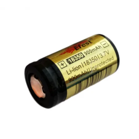 Efest 18350 Gold 900mAh ungeschützt (Pluspol flach)