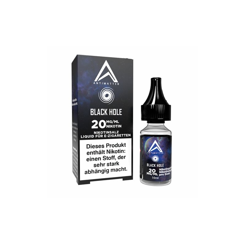 Antimatter - Black Hole - 10ml - 20mg/ml (Nikotinsalz)Lieferumfang: 1x Antimatter - Black Hole - 10ml - 20mg/ml (Nikotinsalz)GeschmackVanille und Rum. Nicht von dieser Welt.Liquidtyp:FertigliquidHerkunft:DeutschlandFlasche:PET Flasche mit Tropfaufsatz und kindersicherem Verschluss 10ml PET Flasche 12699Antimatter5,00 CHFsmoke-shop.ch5,00 CHF