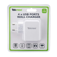 Wall Charger USB 4 Ports 4.8A - Tekmee vers. FarbenWall Charger USB 4 Ports 4.8A - Tekmee 4 USB-Anschlüsse4,8A SchnellladungEingebaute SchutzvorrichtungenCE-Norm und Konformitätserklärung für den Verkauf in Europa verfügbarConnector:4x Micro-USB / USBInput voltage: AC 110-240VOutput voltage: ~ 5VAmperage: 4.8A12746Smoke-Shop.ch9,90 CHFsmoke-shop.ch9,90 CHF