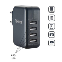Wall Charger USB 4 Ports 4.8A - Tekmee vers. FarbenWall Charger USB 4 Ports 4.8A - Tekmee 4 USB-Anschlüsse4,8A SchnellladungEingebaute SchutzvorrichtungenCE-Norm und Konformitätserklärung für den Verkauf in Europa verfügbarConnector:4x Micro-USB / USBInput voltage: AC 110-240VOutput voltage: ~ 5VAmperage: 4.8A12746Smoke-Shop.ch9,90 CHFsmoke-shop.ch9,90 CHF