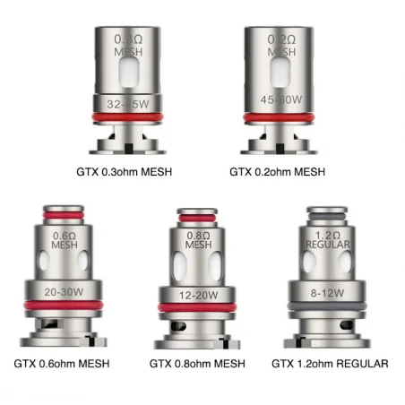 5x GTX Coils (V2 Mesh/ V4 Dual Mesh) Verdampferköpfe Vaporesso vers. Ohm