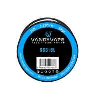 Edelstahl SS316L - 24 GA Wire - Wickeldraht Vandy Vape (1.5 Meter)Edelstahl SS316L Wire - Wickeldraht Vandy Vape (1.5 Meter)Vandy Vape Wickeldraht, SS316L, 0.5 mm Durchmesser (24ga) und 10 m langAWG 24 = 0.511 mm DurchmesserAWG 26 = 0.404 mm DurchmesserAWG 28 = 0.32 mm Durchmesser12806Vandy Vape Full Steam Ahead3,10 CHFsmoke-shop.ch3,10 CHF