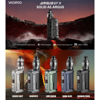 Voopoo Argus GT2 4,5ml 200W Kit inkl. Maat VerdampferVoopoo Argus GT2 4,5ml 160W Kit inkl. Maat VerdampferVoopoo schlägt wieder zu mit einem soliden, ergonomischen und leistungsstarken Kit.Abmessungen: 142.8x54x29mm.Chipsatz Gene TT 2.0.Passt sich perfekt an deine Hand an.Funktioniert mit zwei 18650er Akkus.Box mit 200 Watt!Verfügt über den neuen Maat 6.5ml Clearomizer.Stil, Leistung, Ergonomie.Diese Kombination aus wasser- und staubdichtem sowie stoßfestem Akkuträger und geschmackvollem DL-Verdampfer ist ein echtes Dreamteam. Betrieben durch zwei 18650er Akkuzellen, welche nicht im Lieferumfang enthalten sind, feuert der Argus GT II mit bis zu 200 Watt. Der Maat Tank hat eine Liquidkapazität von 6,5 ml und ist kompatibel mit allen Mesh Coils der TPP-Serie.Produced by VoopooWasserdicht, staubdicht und stoßfestLiquidkapazität: 6,5 mlZugverhalten: DLBefüllmechanismus: Top-FillAirflow: BottomLeistungsbereich: 5 - 200 WattBetrieben durch: 2 x 18650er Akkuzelle (nicht im Lieferumfang enthalten)Widerstandsbereich: 0.05-3.0ΩMaterial Mod: Zinklegierung und LederMaterial Verdampfer: Zinklegierung und LederModi: Turbo, Smart, RBA und TCAnschluss: USB-C12821Voopoo79,90 CHFsmoke-shop.ch79,90 CHF