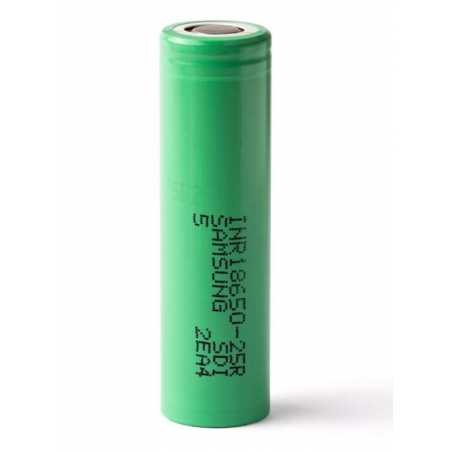 Samsung INR18650 25R 2500mAh 3,6V - 3,7V ungeschützt (Top Flat) Samsung INR18650 25R 2500mAh 3,6V - 3,7V ungeschützt (Top Flat)