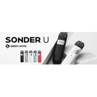 KIT SONDER U 1000MAH 2ML GEEKVAPE - Pod KitDer Sonder U von Geekvape ist ein Produkt mit vielen guten Eigenschaften: 1000 mAh Akkulaufzeit, 20 W maximale Leistung, 2 ml Inhalt und eine Kartusche mit eingebautem 0,7-Ohm-Widerstand. Mit diesem Pod hat der Hersteller an Anfänger gedacht, die sich dem MTL-Dampfen oder dem RDL-Dampfen widmen können.Lieferumfang:&nbsp;1x Gerät Sonder U1x 2ml-Kartusche mit 0,7 Ohm Widerstand1x BedienungsanleitungDATENBLATTArt des Materials PodsKits für AnfängerArt der Kits Pod-KitsArt der Batterien IntegriertAutonomie 1000 mAhMicro USB Nur AufladenMaximale Leistung 20WAbzug RDL (Semi Air)Einstellbare Airflow NeinInhalt (ml) 2 mlSeitliche BefüllungArt der Drip Tips AndereAnschlüsse SonstigesElektronische Schutzvorrichtungen JaWiderstände von 0,5 bis 1 Ohm13138geekvape16,90&nbsp;CHFsmoke-shop.ch16,90&nbsp;CHF