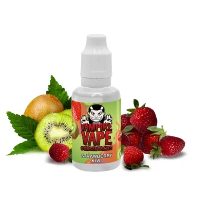 Strawberry and Kiwi - 30ml von Vampire Vape - AromaLieferumfang: 1x Strawberry and Kiwi - 30ml von Vampire Vape - Aroma&nbsp;Vampire Vape Aroma 30 ml Beeren, Frucht, Sauer, Süss, TropicalDosierangabe laut Hersteller:&nbsp; 8% – 15%Dosierempfehlung : ca. 10-15 %Aroma nie pur Dampfen!1810Vampire Vape12,00&nbsp;CHFsmoke-shop.ch12,00&nbsp;CHF