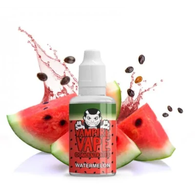 Aroma -Watermelon - 30 ml von Vampire Vape (DIY)Lieferumfang: 1x 30 ml Aroma Watermelon von Vampire VapeHersteller:Vampire VapeGeschmack:FruchtInhalt:10 ml, 30 mlWatermelon&nbsp;Aroma von Vampire Vape in Nachfüllflasche mit Sicherheitsverschluss.Unsere Dosierempfehlung: 10 - 15%Aroma niemals Pur Dampfen3423Vampire Vape12,00&nbsp;CHFsmoke-shop.ch12,00&nbsp;CHF