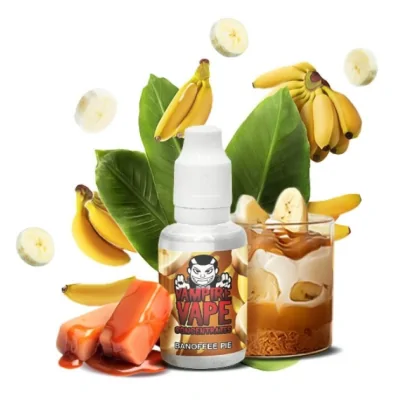 Banoffee Pie - 30 ml von Vampire Vape Aroma (DIY)Lieferumfang: 1x Banoffee Pie&nbsp; - 30 ml von Vampire Vape (DIY) AromaGeschmack:Banoffee Pie von Vampire Vape. Ein Traum von cremigem Kuchen!Die Mischung aus Banane und Toffee verspricht eine süße Versuchung!Aroma nie pur Dampfen! Zum selbermischen 8-12%Reifezeit: 2-7 Tage10465Vampire Vape12,00&nbsp;CHFsmoke-shop.ch12,00&nbsp;CHF