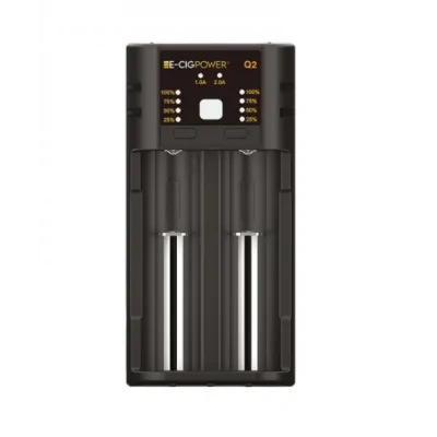 Charger Q2 - E-Cig Power - 2 Fach - Ladegerät - Micro USBLieferumfang: 1 x Charger Q2 - E-Cig Power - 2 Fach - Ladegerät - Micro USB2-Fach-Batterieladegerät.Große Kompatibilität, lädt Batterien von 10440 bis 26650.Micro-USB-Anschluss.Möglichkeit, die Ladespannung zu wählen.LED-Anzeige für den Ladezustand.13160E-Cig Power - Ladegeräte14,90 CHFsmoke-shop.ch14,90 CHF
