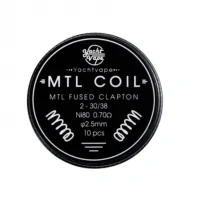 Mtl Fused Clapton 2-30/38 ni80 0.70 ohm 2.5mm (10 Stück) - YachtvapesLieferumfang:&nbsp; 10x Mtl Fused Clapton 2-30/38 ni80 0.70ohm 2.5mm (10 Stück) - YachtvapesDiese Packung enthält 10 Spulen.Hergestellt aus Ni80.Zusammensetzung 2-30 / 38.Innendurchmesser von 2,5 mm.Leistungsbereich: 18 und 33W.Absolut ausgezeichneten Geschmack und vape Produktion.13176Yachtvapes - Coils and more9,90&nbsp;CHFsmoke-shop.ch9,90&nbsp;CHF