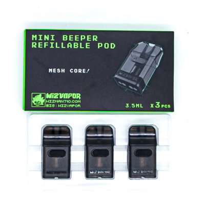 Mini Beeper Refillable Pod (Airflow 2.0) Mesh - 3 Stück - Ersatzkartuschen - WizvaporDie Mini Beeper Ersatz-Pods sind in 0,8ohm und 1,2ohm erhältlich und verfügen über einen magnetischen Anschluss und ein seitliches Füllsystem. Die 0,8 Ohm Hülsen sind schwarz transparent, während die 1,2 Ohm komplett mit 1x gelber, 1x rosa und 1x grüner Hülse geliefert werden. Beide Widerstands-Pods bieten eine Mesh Core Coil-Struktur und bieten auch zwei verschiedene Arten von Inhalation Stil durch einfaches Drehen der pod 180degrees wird es von einem MTL Inhalation zu einem DTL Inhalation wechseln.  3 Stück/Packung13224Wizman - Wizvapor Mods12,90 CHFsmoke-shop.ch12,90 CHF