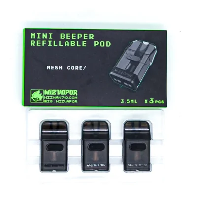 Mini Beeper Refillable Pod (Airflow 2.0) Mesh - 3 Stück - Ersatzkartuschen - WizvaporDie Mini Beeper Ersatz-Pods sind in 0,8ohm und 1,2ohm erhältlich und verfügen über einen magnetischen Anschluss und ein seitliches Füllsystem. Die 0,8 Ohm Hülsen sind schwarz transparent, während die 1,2 Ohm komplett mit 1x gelber, 1x rosa und 1x grüner Hülse geliefert werden. Beide Widerstands-Pods bieten eine Mesh Core Coil-Struktur und bieten auch zwei verschiedene Arten von Inhalation Stil durch einfaches Drehen der pod 180degrees wird es von einem MTL Inhalation zu einem DTL Inhalation wechseln. 3 Stück/Packung13224Wizman - Wizvapor Mods7,80 CHFsmoke-shop.ch7,80 CHF Mini Beeper Refillable Pod (Airflow 2.0) Mesh - 3 Stück - Ersatzkartuschen - WizvaporDie Mini Beeper Ersatz-Pods sind in 0,8ohm und 1,2ohm erhältlich und verfügen über einen magnetischen Anschluss und ein seitliches Füllsystem. Die 0,8 Ohm Hülsen sind schwarz transparent, während die 1,2 Ohm komplett mit 1x gelber, 1x rosa und 1x grüner Hülse geliefert werden. Beide Widerstands-Pods bieten eine Mesh Core Coil-Struktur und bieten auch zwei verschiedene Arten von Inhalation Stil durch einfaches Drehen der pod 180degrees wird es von einem MTL Inhalation zu einem DTL Inhalation wechseln. 3 Stück/Packung13224Wizman - Wizvapor Mods7,80 CHFsmoke-shop.ch7,80 CHF
