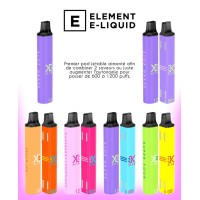 Disposable - Klik Klak - Einzeln (600) oder 2x Magnetisch (2x 600 mah)ELEMENT E-LIQUID kommt in Einweg Pod mit seiner Reichweite an Klik Klak. Dieser Einweg Pod ist eine echte Innovation weil es der erste magnetische Einweg Pod ist, mit dem Sie 2 Geschmacksrichtungen kombinieren oder einfach die Autonomie erhöhen können, um von 600 auf 1200 puffs zu gehen. Sie werden einen großzügigen Dampf und exotische Geschmäcker für alle genießen!Erste Disposable mit 1200 mah mit Nikotin - dank Magnet können Sie die Reichweite erhöhen (Dazu braucht es 2 Stück) Lieferumfang = 1 Stück - kann auch alleine gedampft werden.Verkauf einzeln (600 mah)  -  kombinieren Sie zwei Sticks dank der Magnetlösung zu einem grossen DisposableDIE AROMENTropical FruitEine Mischung aus exotischen FrüchtenPineappleAnanas-GeschmackSuper SourSaurer Bonbongeschmack zum Kombinieren mit anderen AromenBlue Sour RaspberryDer ultra-fruchtige Geschmack der Heidelbeer-Himbeer-Mischung, gleichzeitig süß, süß und leicht spritzig!Peach IceWeicher Pfirsichgeschmack mit einem Hauch von FrischeRaspberry LemonadeHimbeer Limonade.PassionHingabesfruchtWatermelonGeschmack nach WassermeloneAloe GrapeTrauben- und Aloe Vera-GeschmackIceErfrischender Geschmack zum Kombinieren mit anderen Aromenverkauf Einzeln - wir empfehlen Ihnen 2 Stück zu kaufen um zu einer Disposable zu verbinden (geschmäcker können auch beliebig kombiniert werden - aus 600 mah Batterie werden so 1200 13329Element - Klick Klak - First Disposable mit 1200 Zügen4,10 CHFsmoke-shop.ch4,10 CHF