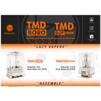 Tank TMD BORO Lite 5.00ml - BP Mods (Coils PNP und GTX) ink. TMD V2 CoilsTank kompatibel mit Billet Box Typ Boxen.Einstellbare Luftstrom zu finden, Ihre perfekte ziehen (MTL zu DL).Geniale Anti-Kondensation waschbar Baumwolle System.Befüllung von der Seite.Kompatibel mit TMD Pro und Mesh Coils sowie PnP und GTX.Fassungsvermögen von 5ml.Lieferumfang: 1 x TMD Boro1 x Résistance TMD V2 0.5ohm 1 x Résistance TMD V2 0.3ohm1 x Accessories pack1 x User manualCaracteristics:Compatible with TMD Pro and Mesh coils as well as PnP and GTXCapacity : 5mlAdjustable airflowMTL to DL draw13343BP MODS39,90 CHFsmoke-shop.ch39,90 CHF