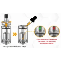Ambition Mods Amazier MTL RTA Verdampfer (4ml)Amazier MTL RTA 4ml - Ambition ModsDie Macher von Bishop Purity und Riley MTL RTA sind zurück mit einer neuen Kreation namens Amazier MTL RTA. Der neue MTL-Zerstäuber von Ambition Mods ist aus SS316-Stahl gefertigt, hat einen Durchmesser von 22mm und ein Fassungsvermögen von 4ml Liquid-Refill. Er ist mit einem Flüssigkeitsregulierungssystem ausgestattet und für die Einstellung der Düse sind 3 Luftstifte erhältlich, die im Lieferumfang enthalten sind. Mehr Details Geeignet für MTL / RDL (mit dem zusätzlichen 3,5mm Stift nicht enthalten)22mm Durchmesser56mm HöheGewicht 58g.4ml FassungsvermögenSafttankschloss-Design1,0 mm (vorinstalliert) / 1,5 mm / 2,0 mm LuftstromstifteSS316 Konstruktion13396Ambition Mods50,10 CHFsmoke-shop.ch50,10 CHF