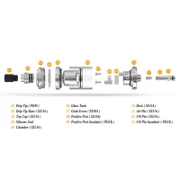 Ambition Mods Amazier MTL RTA Verdampfer (4ml)Amazier MTL RTA 4ml - Ambition ModsDie Macher von Bishop Purity und Riley MTL RTA sind zurück mit einer neuen Kreation namens Amazier MTL RTA. Der neue MTL-Zerstäuber von Ambition Mods ist aus SS316-Stahl gefertigt, hat einen Durchmesser von 22mm und ein Fassungsvermögen von 4ml Liquid-Refill. Er ist mit einem Flüssigkeitsregulierungssystem ausgestattet und für die Einstellung der Düse sind 3 Luftstifte erhältlich, die im Lieferumfang enthalten sind. Mehr Details Geeignet für MTL / RDL (mit dem zusätzlichen 3,5mm Stift nicht enthalten)22mm Durchmesser56mm HöheGewicht 58g.4ml FassungsvermögenSafttankschloss-Design1,0 mm (vorinstalliert) / 1,5 mm / 2,0 mm LuftstromstifteSS316 Konstruktion13396Ambition Mods50,10 CHFsmoke-shop.ch50,10 CHF