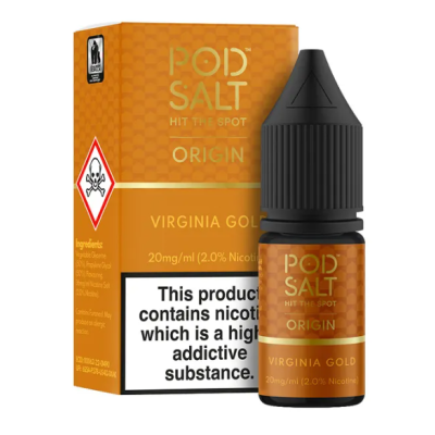 10 ml POD SALT Fusion - Origin Virginia Gold -20 mg - Nikotinsalz LiquidInspiriert von dem berühmten Tabak aus dem Mittleren Westen. Dieser tiefe, gut geröstete Geschmack ist mild, aber mit einer süßen Vanillenote versehen, die Sie immer wieder aufs Neue begeistern wird.- Geschmacksprofil: Tabak, Lakritze- Inhalt: 10ml- Nikotinstärke: 11mg / 20mg- Mischungsverhältnis: 50VG/50PG- Empfohlen zur Verwendung mit: XROS Nano, Drag Q, Caliburn A2SFür das beste Pod Salt-Erlebnis empfehlen wir den MTL-Stil und jedes Gerät mit niedriger Wattzahl (10-20 Watt), mittlerem bis engem Zug und einem Widerstand von 0,8-1,2 Ohm.10 ml POD SALT - Origin Virgina -20 mg - Nikotinsalz LiquidMit einem Nikotingehalt von 20mg/ml ist wenig Dampf erforderlich um den Nikotinbedarf zu befriedigen. Das Nikotinsalz ermöglicht einen viel sanfteren Throat Hit als regulär. Diese Kombination ist optimal für Podsystem und MTL-Verdampfer!Pod Salt repliziert die in Tabakblättern natürlich vorkommenden Nikotinsalze, um ein perfekt glattes Erlebnis mit minimaler Rachenreizung zu erzielen. Mit Nikotinsalzen wird das Nikotin schneller absorbiert und bleibt länger erhalten, um ein höheres Maß an Zufriedenheit zu erzielen als mit herkömmlichen Nikotin-E-Flüssigkeiten.Diese Kombination von Faktoren hilft mehr Rauchern beim Übergang vom Tabakkonsum, und auch viele derzeitige Vaper stellen den Wechsel ein. Stealth-Vaping war noch nie einfacher oder befriedigender.Inhalt: 10 mlNikotingehalt: 20 mgMischverhältnis: 50% PG / 50% VGInhaltstoffe: Propylenglykol, pflanzliches Glyzerin, Aromen, Nikotin13402Pod Salt - Nikotinsaltz6,90 CHFsmoke-shop.ch6,90 CHF