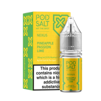 Pod Salt Fusion -Nexus Pineapple Passion Lime Nic Salt 10ml - 20mgEin leidenschaftlich tropischer Vape mit einem Nexus aus fruchtigen Aromen. Schmecken Sie saftige Ananas neben den Zitrusnoten der Passionsfrucht, gekrönt von spritzigen Limettenscheiben.- Geschmacks-Profil: Ananas, Passionsfrucht, Limette- Inhalt: 10ml- Nikotinstärke: 5mg / 10mg / 20mg- Mischungsverhältnis: 50VG/50PGFür das beste Pod Salt-Erlebnis empfehlen wir den MTL-Stil und jedes Gerät mit niedriger Wattzahl (10-20 Watt), mittlerem bis engem Zug und einem Widerstand von 0,8-1,2 Ohm..Pod Salt Nexus Pineapple Passion Lime Nic Salt 10ml - 20mgMit einem Nikotingehalt von 20mg/ml ist wenig Dampf erforderlich um den Nikotinbedarf zu befriedigen. Das Nikotinsalz ermöglicht einen viel sanfteren Throat Hit als regulär. Diese Kombination ist optimal für Podsystem und MTL-Verdampfer!Pod Salt repliziert die in Tabakblättern natürlich vorkommenden Nikotinsalze, um ein perfekt glattes Erlebnis mit minimaler Rachenreizung zu erzielen. Mit Nikotinsalzen wird das Nikotin schneller absorbiert und bleibt länger erhalten, um ein höheres Maß an Zufriedenheit zu erzielen als mit herkömmlichen Nikotin-E-Flüssigkeiten.Diese Kombination von Faktoren hilft mehr Rauchern beim Übergang vom Tabakkonsum, und auch viele derzeitige Vaper stellen den Wechsel ein. Stealth-Vaping war noch nie einfacher oder befriedigender.Inhalt: 10 mlNikotingehalt: 20 mgMischverhältnis: 50% PG / 50% VGInhaltstoffe: Propylenglykol, pflanzliches Glyzerin, Aromen, Nikotin13410Pod Salt - Nikotinsaltz6,90 CHFsmoke-shop.ch6,90 CHF