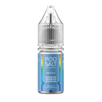 Pod Salt Fusion - Nexus Rainbow Rainbow Rainbow Nic Salt 10ml - 20mgTreten Sie ein in die Welt des Regenbogens und probieren Sie das gesamte Spektrum an süßen Geschmacksrichtungen, inspiriert von beliebten Süßigkeiten. Ein verlockender Nexus aus süß und spritzig mit fruchtigen Noten.- Geschmacksprofil: Süßigkeiten- Inhalt: 10ml- Nikotinstärke: 5mg / 10mg / 20mg- Mischungsverhältnis: 50VG/50PGFür das beste Pod Salt-Erlebnis empfehlen wir den MTL-Stil und jedes Gerät mit niedriger Wattzahl (10-20 Watt), mittlerem bis engem Zug und einem Widerstand von 0,8-1,2 Ohm.Pod Salt Nexus Rainbow Rainbow Rainbow Nic Salt 10ml - 20mgMit einem Nikotingehalt von 20mg/ml ist wenig Dampf erforderlich um den Nikotinbedarf zu befriedigen. Das Nikotinsalz ermöglicht einen viel sanfteren Throat Hit als regulär. Diese Kombination ist optimal für Podsystem und MTL-Verdampfer!Pod Salt repliziert die in Tabakblättern natürlich vorkommenden Nikotinsalze, um ein perfekt glattes Erlebnis mit minimaler Rachenreizung zu erzielen. Mit Nikotinsalzen wird das Nikotin schneller absorbiert und bleibt länger erhalten, um ein höheres Maß an Zufriedenheit zu erzielen als mit herkömmlichen Nikotin-E-Flüssigkeiten.Diese Kombination von Faktoren hilft mehr Rauchern beim Übergang vom Tabakkonsum, und auch viele derzeitige Vaper stellen den Wechsel ein. Stealth-Vaping war noch nie einfacher oder befriedigender.Inhalt: 10 mlNikotingehalt: 20 mgMischverhältnis: 50% PG / 50% VGInhaltstoffe: Propylenglykol, pflanzliches Glyzerin, Aromen, Nikotin13411Pod Salt - Nikotinsaltz6,90 CHFsmoke-shop.ch6,90 CHF