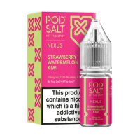 Pod Salt Fusion - Nexus Strawberry Watermelon Kiwi Nic Salt 10ml - 20mgVerwöhnen Sie Ihre Sinne mit diesem leichten und sommerlichen Nexus aus den beliebtesten Früchten der Sonne. Genießen Sie saftige Wassermelonennoten mit den süßesten britischen Erdbeeren, ergänzt durch zart-süße Kiwi-Scheiben.Geschmacksprofil: Erdbeere, Wassermelone, KiwiInhalt: 10mlNikotinstärke: 5mg / 10mg / 20mgMischungsverhältnis: 50VG/50PGFür das beste Pod Salt-Erlebnis empfehlen wir den MTL-Stil und jedes Gerät mit niedriger Wattzahl (10-20 Watt), mittlerem bis engem Zug und einem Widerstand von 0,8-1,2 Ohm.Pod Salt Nexus Strawberry Watermelon Kiwi Nic Salt 10ml - 20mgMit einem Nikotingehalt von 20mg/ml ist wenig Dampf erforderlich um den Nikotinbedarf zu befriedigen. Das Nikotinsalz ermöglicht einen viel sanfteren Throat Hit als regulär. Diese Kombination ist optimal für Podsystem und MTL-Verdampfer!Pod Salt repliziert die in Tabakblättern natürlich vorkommenden Nikotinsalze, um ein perfekt glattes Erlebnis mit minimaler Rachenreizung zu erzielen. Mit Nikotinsalzen wird das Nikotin schneller absorbiert und bleibt länger erhalten, um ein höheres Maß an Zufriedenheit zu erzielen als mit herkömmlichen Nikotin-E-Flüssigkeiten.Diese Kombination von Faktoren hilft mehr Rauchern beim Übergang vom Tabakkonsum, und auch viele derzeitige Vaper stellen den Wechsel ein. Stealth-Vaping war noch nie einfacher oder befriedigender.Inhalt: 10 mlNikotingehalt: 20 mgMischverhältnis: 50% PG / 50% VGInhaltstoffe: Propylenglykol, pflanzliches Glyzerin, Aromen, Nikotin13413Pod Salt - Nikotinsaltz6,90 CHFsmoke-shop.ch6,90 CHF