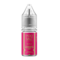 Pod Salt Fusion - Nexus Strawberry Watermelon Kiwi Nic Salt 10ml - 20mgVerwöhnen Sie Ihre Sinne mit diesem leichten und sommerlichen Nexus aus den beliebtesten Früchten der Sonne. Genießen Sie saftige Wassermelonennoten mit den süßesten britischen Erdbeeren, ergänzt durch zart-süße Kiwi-Scheiben.Geschmacksprofil: Erdbeere, Wassermelone, KiwiInhalt: 10mlNikotinstärke: 5mg / 10mg / 20mgMischungsverhältnis: 50VG/50PGFür das beste Pod Salt-Erlebnis empfehlen wir den MTL-Stil und jedes Gerät mit niedriger Wattzahl (10-20 Watt), mittlerem bis engem Zug und einem Widerstand von 0,8-1,2 Ohm.Pod Salt Nexus Strawberry Watermelon Kiwi Nic Salt 10ml - 20mgMit einem Nikotingehalt von 20mg/ml ist wenig Dampf erforderlich um den Nikotinbedarf zu befriedigen. Das Nikotinsalz ermöglicht einen viel sanfteren Throat Hit als regulär. Diese Kombination ist optimal für Podsystem und MTL-Verdampfer!Pod Salt repliziert die in Tabakblättern natürlich vorkommenden Nikotinsalze, um ein perfekt glattes Erlebnis mit minimaler Rachenreizung zu erzielen. Mit Nikotinsalzen wird das Nikotin schneller absorbiert und bleibt länger erhalten, um ein höheres Maß an Zufriedenheit zu erzielen als mit herkömmlichen Nikotin-E-Flüssigkeiten.Diese Kombination von Faktoren hilft mehr Rauchern beim Übergang vom Tabakkonsum, und auch viele derzeitige Vaper stellen den Wechsel ein. Stealth-Vaping war noch nie einfacher oder befriedigender.Inhalt: 10 mlNikotingehalt: 20 mgMischverhältnis: 50% PG / 50% VGInhaltstoffe: Propylenglykol, pflanzliches Glyzerin, Aromen, Nikotin13413Pod Salt - Nikotinsaltz6,90 CHFsmoke-shop.ch6,90 CHF