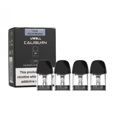 4x Caliburn A3 - 1 Ohm - Ersatzkartuschen von UwellLieferumfang: 4x Caliburn A3 - 1 Ohm - Ersatzkartuschen von UwellKompatibel mit dem Caliburn A3 Pod.Füllen von oben durch Lösen der Tropfspitze.Eingebaute 1,0 Ohm Mesh-Spule.Ideal für eine exzellente Rückgabe von Aromen.Geeignet für MTL-Zug.Fassungsvermögen: 2mlVerkauft in Packungen mit 4 Stück.13455Uwell 14,90&nbsp;CHFsmoke-shop.ch14,90&nbsp;CHF