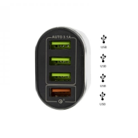 Stecker Wall/USB 4 port 3,1A 5V Fast Charge - BK385 - NetzteilDieser 3.1A 5V-Adapter mit 4 USB-Buchsen ermöglicht das schnelle und sichere Aufladen der meisten elektronischen Geräte.Dank des Wandanschlusses können Sie eine große Auswahl an Zubehör aufladen.Er erkennt intelligent die angeschlossenen Geräte und liefert den optimalen Strom.CE- und ROHS-zertifiziertZertifikate auf Anfrage erhältlich13459Smoke-Shop.ch9,90 CHFsmoke-shop.ch9,90 CHF