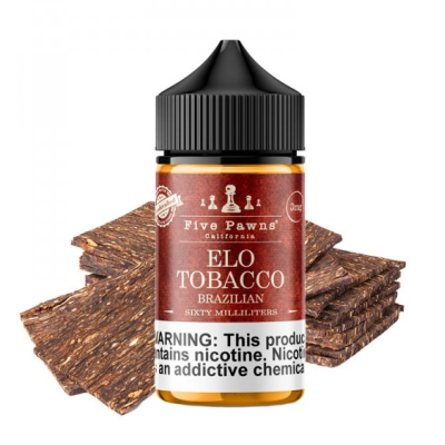 ELO Tobaco - 0mg 50ml - Five Pawns - shortfillDer Elo-Tabak wurde durch den einzigartigen Geschmack des brasilianischen Tabakblattes inspiriert. Dieses Blatt hat einen erdigen, aromatischen Geschmack, der es von anderen Sorten abhebt. Bekannt für seine dunkle, cremige und reiche Zusammensetzung, ist dieses Gourmet-E-Liquid die Wahl von Kennern. Der Elo Tobacco wird Sie sicher begeistern.Nana Berry Ice Orchard Blends 0mg 50ml - Five Pawns - shortfillHersteller Five PawnsSortiment OriginalLand USAGeschmack Classic TobaccoPG/VG-Verhältnis 50/50Verpackung 60ml PE-Flasche mit kindersicherem VerschlussFassungsvermögen 50ml13462Five Pawns Signature vapor Liquids California22,90 CHFsmoke-shop.ch22,90 CHF