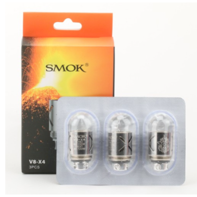 3x TFV8 X4 Verdampferköpfe - 0.15 ohmLieferumfang:3x TFV8 X4 Verdampferköpfe 0.15 ohm (Quad Coil) Die SMOK V8-X4 Ersatz Coils für den TFV8 Tank hat ein wunderbares Design für Wolke &amp; Geschmack jagen Vaper. Mit einer doppelläufigen Pistole Design und CF mate die V8-X4 kann bis zu 150W mit einem Widerstand von 0,15ohm behandeln.SpezifikationenDoppelläufiges PistolendesignCF Mate: (Wolken- und Geschmacksausgleichskern)Widerstandswert: 0.15ΩNennleistung: 60W bis 150WEmpfohlene Wattzahl: 80W bis 120W 299910,40 CHFsmoke-shop.ch10,40 CHF