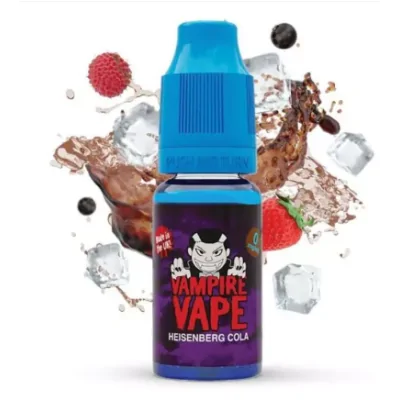 10 ml Vampire Vape - Heisenberg Cola - E-Liquid TPD2 vers. NikotinstärkenLieferumfang: 1x 10 ml Vampire Vape - Heisenberg Cola - E-Liquid TPD2 vers. NikotinstärkenGeschmack: beliebten Geschmack des Heisenberg Aromas, versetzt mit einem belebenden Cola GeschmackHeisenberg das wohl beliebteste E-Liquid auf dem Dampfermarkt13477Vampire Vape4,90 CHFsmoke-shop.ch4,90 CHF