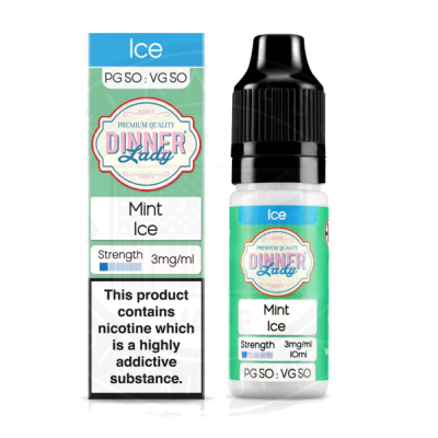 10 ml Dinner Lady Menthol - Mint ICE - TPD2 vers. NikotinstärkenLieferumfang: 1x 10 ml Dinner Lady Menthol - Mint ICE - TPD2 vers. Nikotinstärken10 ml PET TPD 2 ReadyMischverhältnis: 50 VG / 50 PGMint Ice 50/50 von Dinner Lady bietet einen kühlen Geschmack beim Einatmen und Ausatmen. Die Minze fügt einen süßen und leicht blumigen Geschmack hinzu, der durch die kühlen Noten von Menthol für einen vielschichtigen Zug ergänzt wird.Mint Ice 50/50 von Dinner Lady ist als 10ml erhältlich und enthält entweder 3, 6 oder 12mg Nikotin.50%13516Dinner Lady5,90 CHFsmoke-shop.ch5,90 CHF