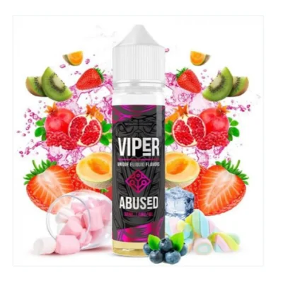 Abused 0mg 50ml - Viper - shortfillLieferumfang: Abused 0mg 50ml - Viper - shortfillViper Eliquid präsentiert uns Abused, ein fruchtiges Liquid, das auf überraschende Weise Erdbeer- und Melonenaromen mit einzigartigen Noten von Granatapfel, Kiwi und Beeren sowie Marshmallow-Noten verbindet, die ihm seinen einzigartigen Geschmack verleihen.PG:35% | VG:65%.Kommt in einem 50ml Shortfill-Format in einer 60ml-Flasche, so dass Sie Nikotin hinzufügen können, wenn Sie wollen.&nbsp;13579Viper's Lap Liquids13,20&nbsp;CHFsmoke-shop.ch13,20&nbsp;CHF
