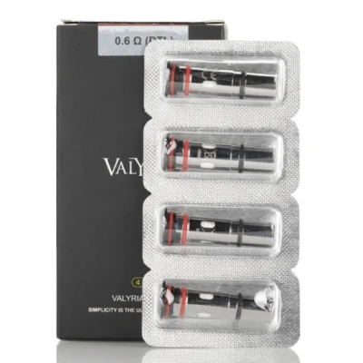 4x Uwell Valyrian Pod Kit Ersatzverdampferköpfe - 4 StückUwell Valyrian Pod&nbsp;Coils (4 Stück)&nbsp;- Verdampferköpfe für das&nbsp;Valyrian Pod Kit&nbsp;Die Verdampferköpfe&nbsp;eignen sich für das Uwell Valyrian Pod Kit und den dazugehörigen Valyrian Leerpod.Merkmale der Valyrian Pod&nbsp;Heads:Sehr guter Geschmack und gute DampflentwicklungBaumwollwatte als Trägermaterial für eine sehr gute GeschmacksentwicklungGroße&nbsp;Liquidöffnungen&nbsp;sorgen für sehr guten NachflussAusgelegt für direkten Lungenzug (DL) oder&nbsp;Mund zur Lunge (MTL)Die Uwell Valyrian Pod Coils sind in folgenden Varianten erhältlich0,6 Ohm&nbsp;FeCrAl Coil:&nbsp;Ausgelegt auf direkten Lungenzug (DL).Für einen Leistungsbereich von 18 bis 25 Watt.&nbsp;1,0 Ohm FeCrAl&nbsp;Coil:Ausgelegt auf indirekten Lungenzug (MTL).Für einen Leistungsbereich von 8 bis 15&nbsp;Watt. 12562Uwell 14,90&nbsp;CHFsmoke-shop.ch14,90&nbsp;CHF