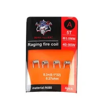 4x Raging Fire Coil N80 A 0.30ohms - Demon KillerLieferumfang:  1x Raging Fire Coil N80 - A-  Demon KillerA 0,3mm+(0,1mm*32) 0,27 Ohm Die neuen Coils von Demon Killer sind aus hochwertigem Ni80 Draht mit 3mm Durchmesser und in vier Ausführungen vorgefertigt. Mit den innovativen fünffach gedrehten Coils können Sie unbeschwert und langanhaltend Ihre Selbstwickelverdampfer maximal ausnutzen. Demon Killer Coils bestehen aus mehreren, superfeinen Draht-Schichten, die ein ultimatives Dampferlebnis ermöglichen und dichte Wolken erzeugen. EigenschaftenManufacturer: Demon KillerMaterial(s): N80 A 0,3mm+(0,1mm*32) 0,27 Ohm5676Demon Killer4,80 CHFsmoke-shop.ch4,80 CHF