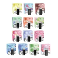 Elfa Pod Nachfüll - Kartuschen von ElfBar - 20mg - vers. GeschmacksrichtungenLieferumfang: 1x Elfa Nachfüll - Kartuschen von Elf BarDie Elfa Pod Kartuschen von Elf Bar wurden für das Elfa Pod Kit von Elf Bar entwickelt und sind in 13 unterschiedlichen Geschmacksrichtungen erhältlich. Im Lieferumfang sind jeweils 2 Kartuschen pro Aroma enthalten. Verschiedene Geschmacksrichtungen auswählbar2 Patronen in verschiedenen GeschmacksrichtungenMenge der Flüssigkeit: je 2mlNikotingehalt: 20mg/ml NikotinsalzAnzahl der Puffs: je 600 Puffs (Herstellerangaben ohne Gewähr)Zugverhalten: Mund zu Lunge (MTL)Länge: 52mmDurchmesser: 19mmKompatibel mit dem Elfbar ELFA Starter Kit (separat erhältlich).Intensive Geschmäcker13624Elf Bar - Disposable Pods4,10 CHFsmoke-shop.ch4,10 CHF