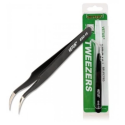 Keramik Pinzette gebogen - Tweezer HRC40 Antistatic Stainless Steel Schwarz