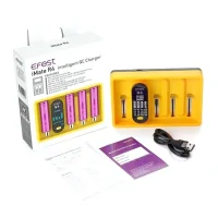 Charger iMate R4 - Efest - Ladegerät für Li-Ionen Akkus von Efest - USB CDas iMate R4 Ladegerät von Efest wird mit einem USB-C Kabel geliefert, ohne SektoradapterUSB-C-AnschlussIntelligentes Ladegerät mit zwei FächernUnabhängiges Laden und ÜberwachenIntuitive LED-AnzeigeleuchteEinfaches Design ohne KnopfAutomatisches Laden von 2,0 A für einen AkkuAutomatisches Laden von 1,0 A für zwei BatterienDC-Eingangsleistung: DC 12V / 1.5A 9V / 2A 5V / 2AAutomatische Abschaltspannung: 4,20 (+/- 0,05 V)Funktion zur Wiederherstellung der 0-V-AktivierungSchutz vor VerpolungSchutz gegen KurzschlussAutomatischer Schutz gegen ÜberlastGlobale Versicherung mit CE, EMC, LVD, RoHs und FCC-ZertifikatenLanglebige Konstruktion - flammhemmend und feuerbeständigUnterstützt die folgenden wiederaufladbaren Batterien: 10440, 14500, 14650, 16340, 16650, 17650, 17650, 17670, 18350, 18490, 18500, 18650, 20700, 21700, 22650, 26500, 2665013655Efest32,10&nbsp;CHFsmoke-shop.ch32,10&nbsp;CHF