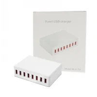 8-Port USB Chargeur WLX-T9Ladegerät mit 8 Anschlüssen zum gleichzeitigen Aufladen Ihrer Geräte.Maximale Ladeleistung von 40 Watt.Die 8 USB-A-Anschlüsse bieten einen Ausgang von maximal 5V/2,4A.Eine LED zeigt an, ob ein Gerät geladen wird.13846Smoke-Shop.ch19,90 CHFsmoke-shop.ch19,90 CHF