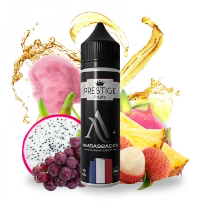 Prestige France 0mg 50ml - Ambassador - 0mg - shortfillPrestige France 0mg 50ml - Ambassador - 0mg - shortfillHigh Premium Liquid aus FrankreichGeschmack:Ein Duft voller intensiver Aromen von reifer Ananas, saftiger Drachenfrucht, süßer Litschi und köstlichen Trauben. Alles verwandelt in eine köstliche geheimnisvolle Zuckerwatte.70% / 30% | VG / PGHersteller AmbassadorLand FrankreichGeschmack FruchtigPG/VG-Verhältnis 30/70Verpackung 60ml PE-Flasche mit kindersicherem VerschlussFassungsvermögen 50ml13795Ambassador - International E-Liquids12,00 CHFsmoke-shop.ch12,00 CHF Prestige France 0mg 50ml - Ambassador - 0mg - shortfillPrestige France 0mg 50ml - Ambassador - 0mg - shortfillHigh Premium Liquid aus FrankreichGeschmack:Ein Duft voller intensiver Aromen von reifer Ananas, saftiger Drachenfrucht, süßer Litschi und köstlichen Trauben. Alles verwandelt in eine köstliche geheimnisvolle Zuckerwatte.70% / 30% | VG / PGHersteller AmbassadorLand FrankreichGeschmack FruchtigPG/VG-Verhältnis 30/70Verpackung 60ml PE-Flasche mit kindersicherem VerschlussFassungsvermögen 50ml13795Ambassador - International E-Liquids12,00 CHFsmoke-shop.ch12,00 CHF