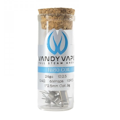 Vandy Vape Ni80 Superfine MTL 0.7 ohm Fused Clapton Coils(10 Coils) - Vandy VapeLieferumfang: Vandy Vape Ni80 Superfine MTL 0.7 ohm Fused Clapton Coils(10 Stück) - Vandy VapeVon Vandy Vape kommt der NI80 MTL 0,7 Ohm Fused Clapton Coil! Dieser Fused Clapton Draht aus Ni80 ist auch für das Dampfen mit Temperaturregelung geeignet.Technische Details:Material: Ni80Kunstwicklung: MTL Fused ClaptonDrähte: 32GA x2 (=) +38 GAWiderstand: 0.7 OhmInnendurchmesser: 0.25 mmWindungen: 6 Optimale Wiedergabe von Aromen.10 Stück in der Box.Hersteller: Vandy VapeWerkstoff(e): Ni80 24GA11486Vandy Vape Full Steam Ahead6,90 CHFsmoke-shop.ch6,90 CHF