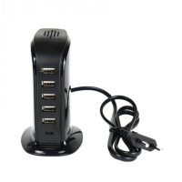 Power Charger 6 USB Ports Black 506ALLadegerät mit 6 Anschlüssen (5 x USB-A, 1 x USB-C) zum gleichzeitigen Laden Ihrer Geräte.Maximale Ladeleistung von 4 Ampere.Die 6 Anschlüsse (USB-A + USB-C) bieten einen Ausgang von maximal 5V/2A, insgesamt 4A.Eine LED zeigt an, ob ein Gerät geladen wird.Kabel für den direkten Anschluss an eine Steckdose.13871Smoke-Shop.ch15,00 CHFsmoke-shop.ch15,00 CHF