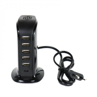 Power Charger 6 USB Ports Black 506ALLadegerät mit 6 Anschlüssen (5 x USB-A, 1 x USB-C) zum gleichzeitigen Laden Ihrer Geräte.Maximale Ladeleistung von 4 Ampere.Die 6 Anschlüsse (USB-A + USB-C) bieten einen Ausgang von maximal 5V/2A, insgesamt 4A.Eine LED zeigt an, ob ein Gerät geladen wird.Kabel für den direkten Anschluss an eine Steckdose.13871Smoke-Shop.ch9,90 CHFsmoke-shop.ch9,90 CHF