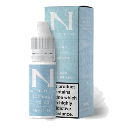 NIC NIC - ICE SHOT - Nikotin SHOT 10ML - 18mg - 70% VG